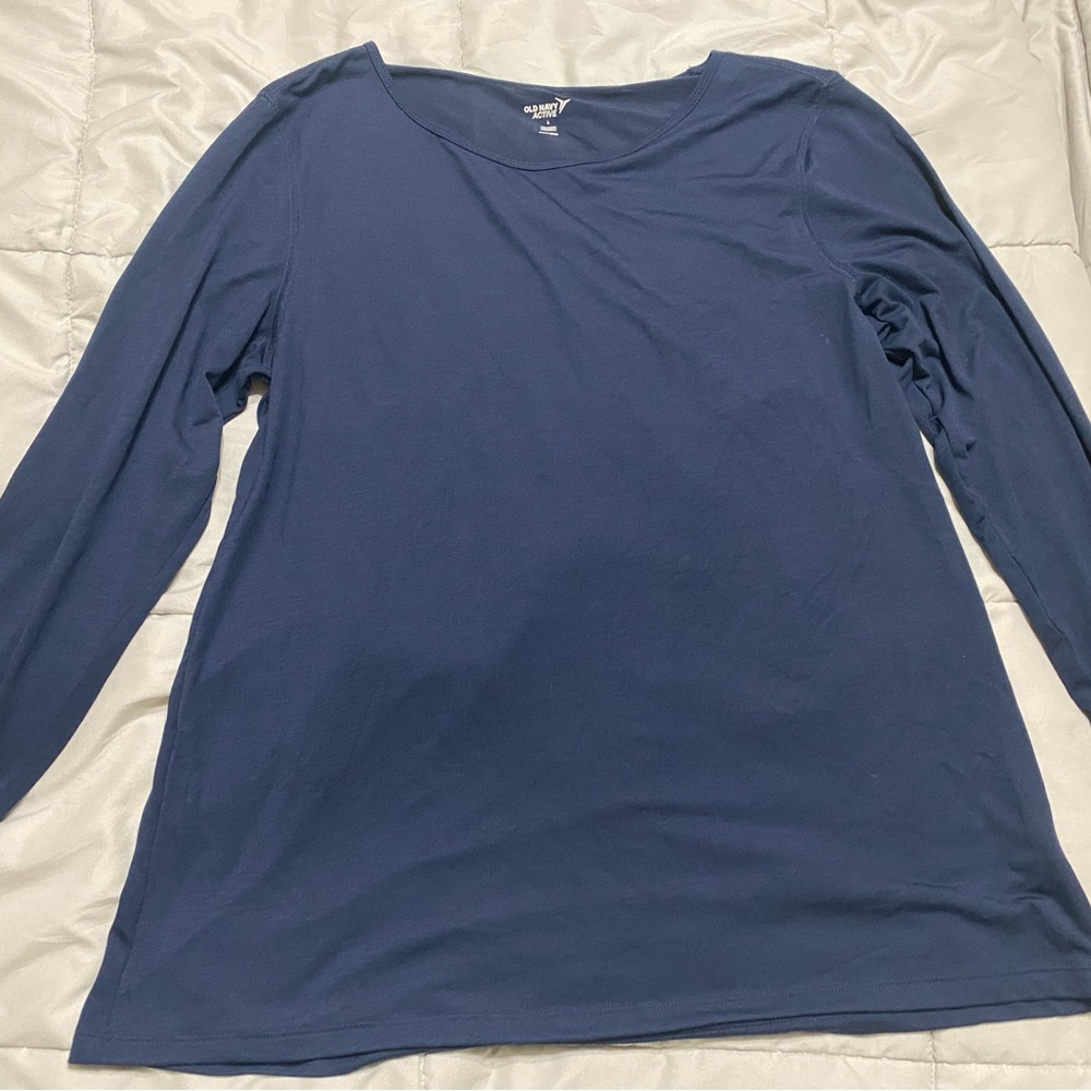 Old Navy Navy Blue Long Sleeve Tee